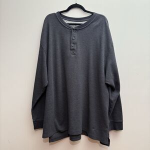 Redhead Men's 4XL Heather Gray Knit Henley Pullover Sweater Hunting Outdoor